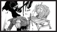 Nagumo and Sakamoto attacking Takamuro as seen in Sakamoto Days (Image via Yuto Suzuki/Shueisha)